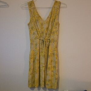Pretty Yellow, Floral Dress By Cynthia Rowley In Great Condition!